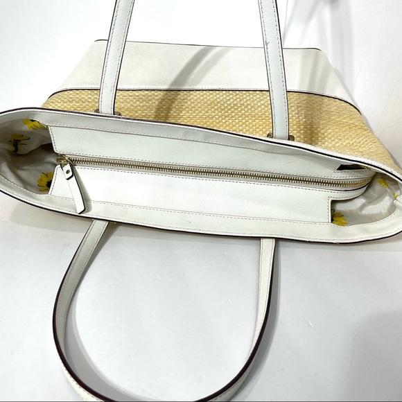 Kate Spade ♠️ Cedar Street Straw Mini Harmony Daisy Satchel - Picture 6 of 16